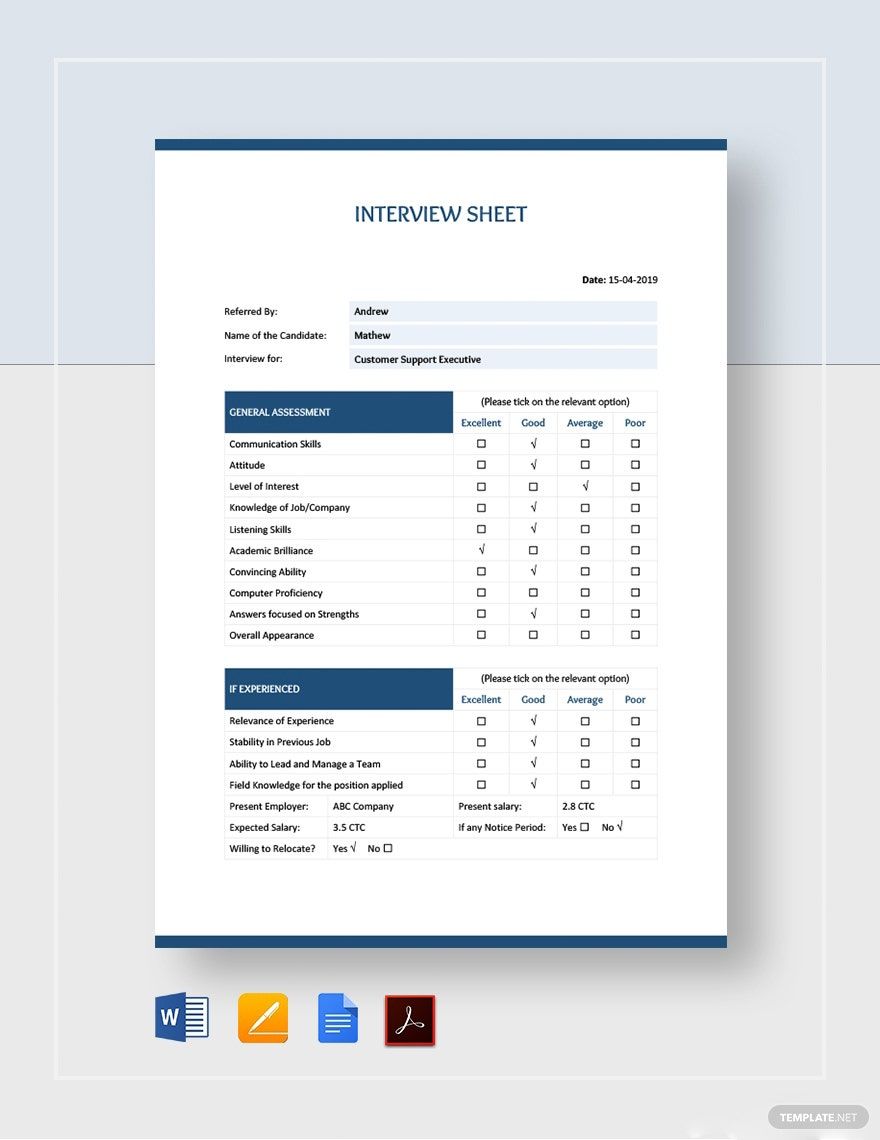 Printable Sample Interview Score Sheet Template Printable Templates