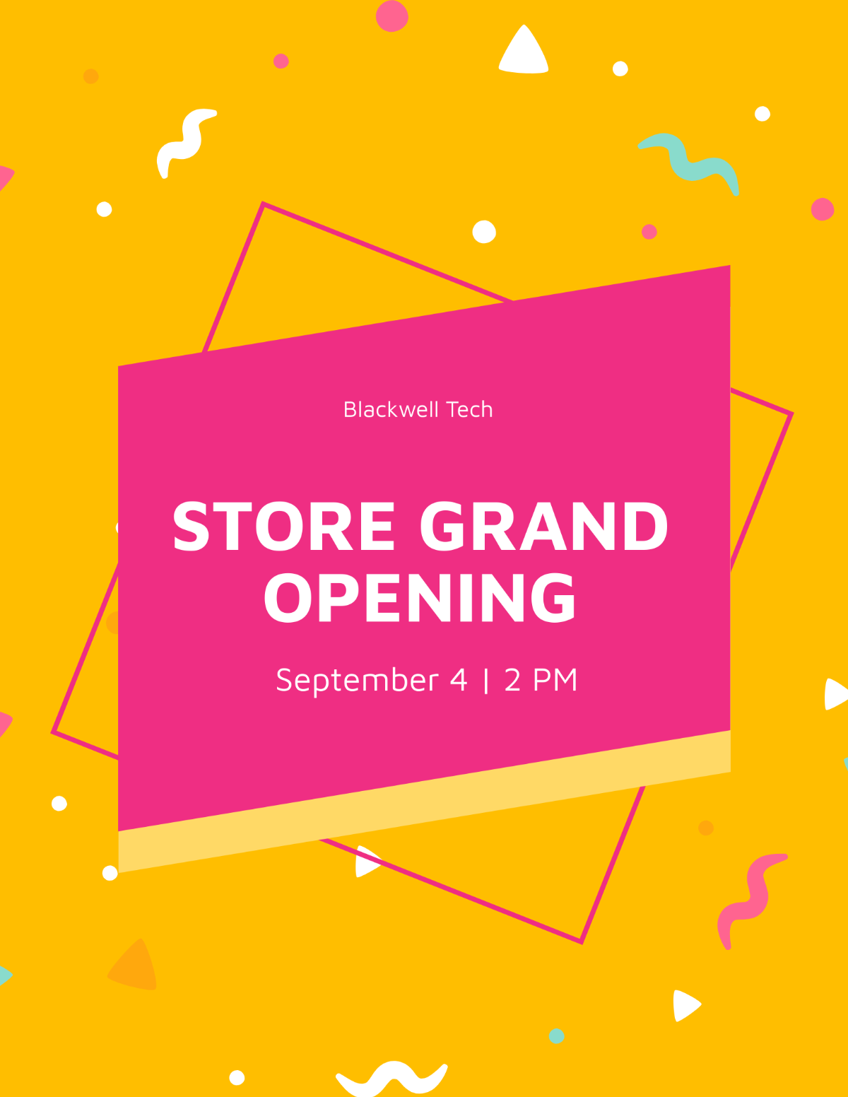 Store Grand Opening Flyer Template - Edit Online & Download