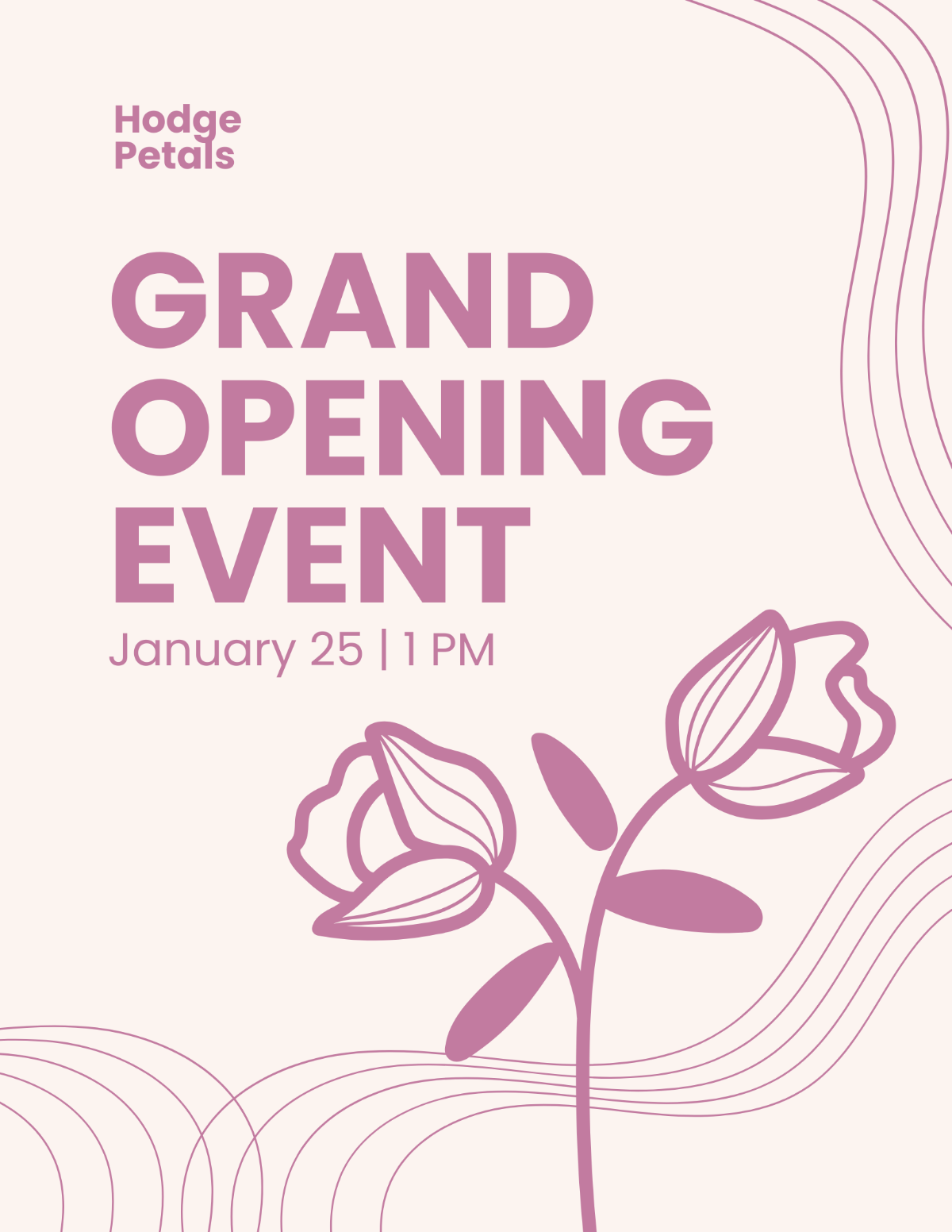 Flower Shop Grand Opening Flyer Template - Edit Online & Download