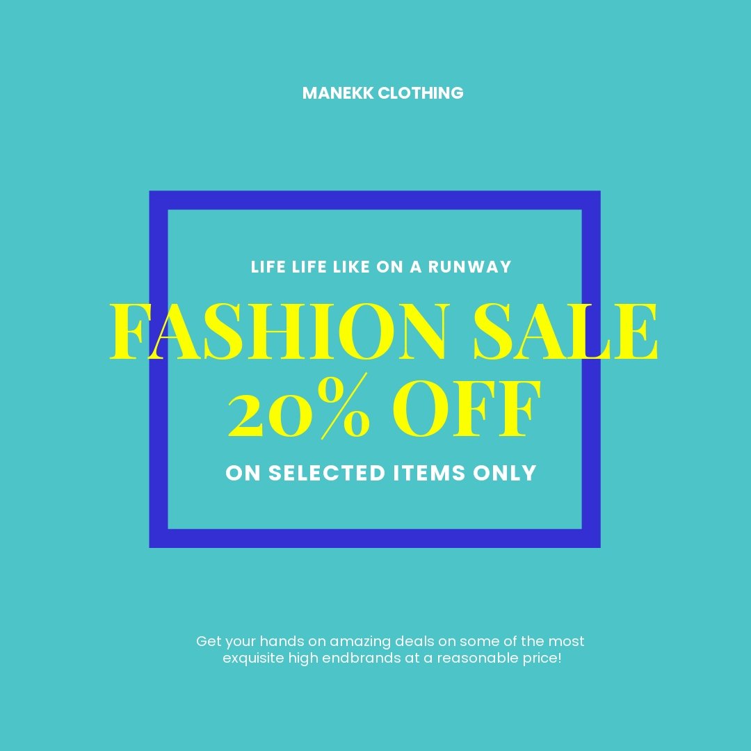 Trendy Fashion Sale Instagram Post Template Psd 