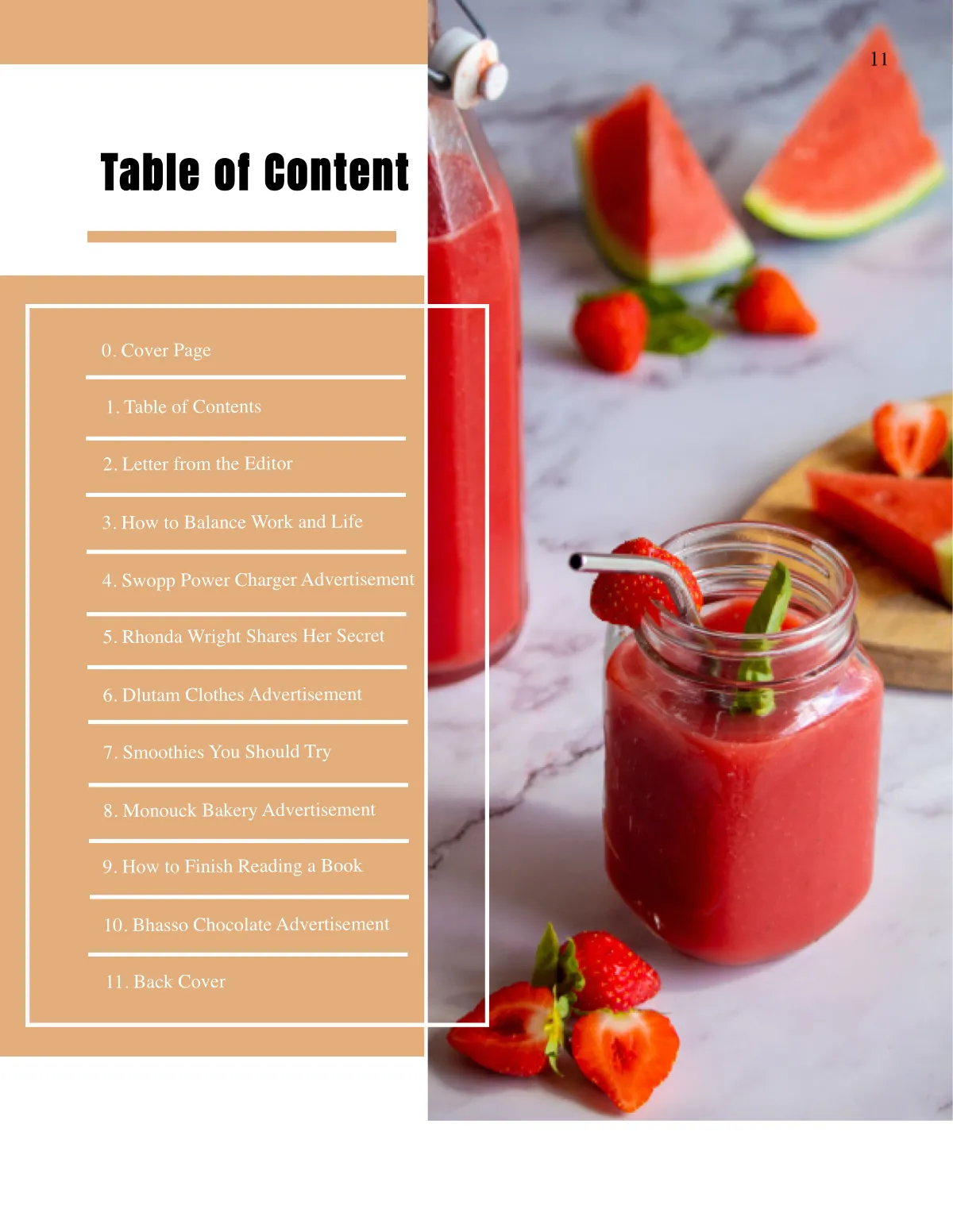 Free Minimal Lifestyle Magazine Template to Edit Online