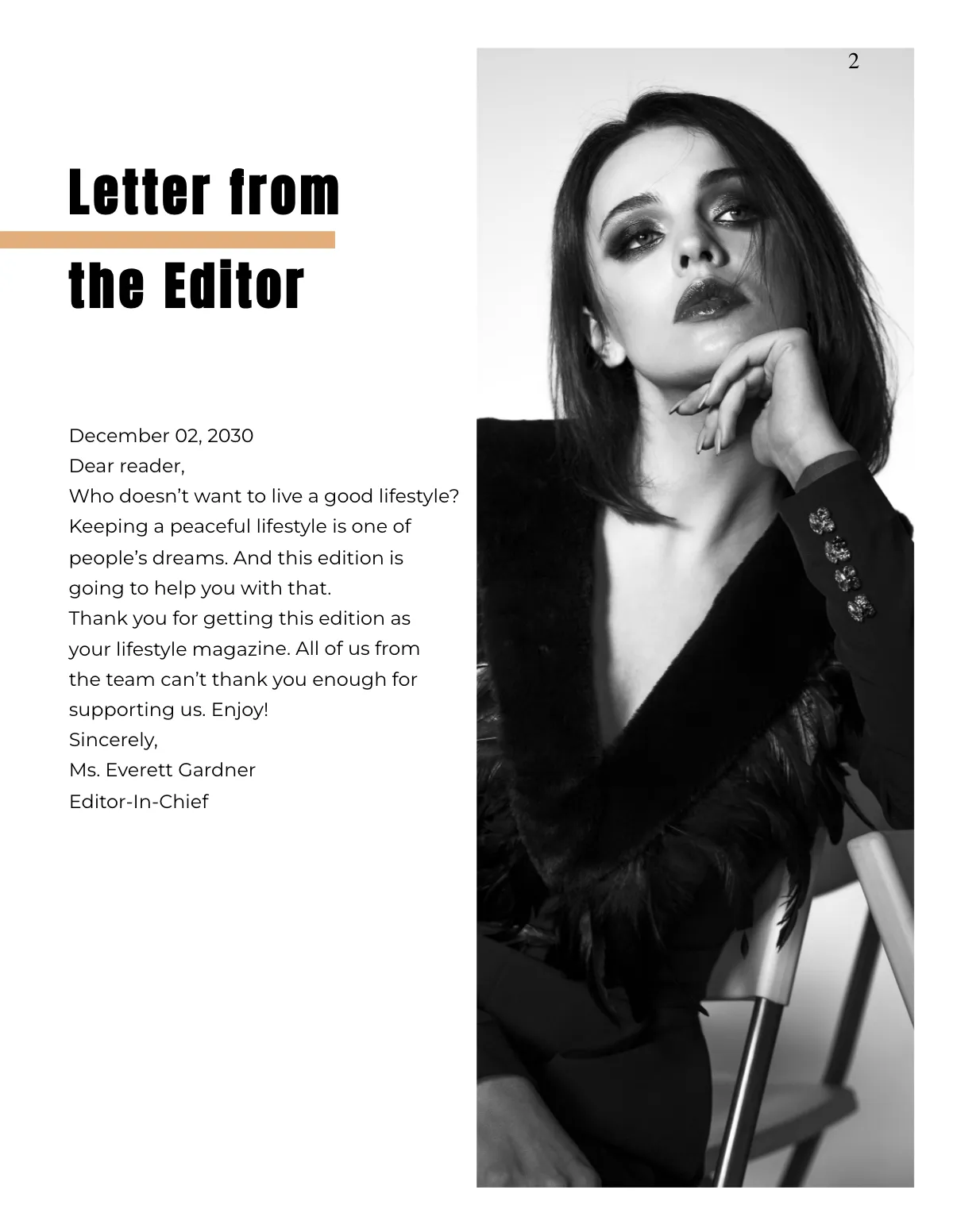 Free Minimal Lifestyle Magazine Template to Edit Online