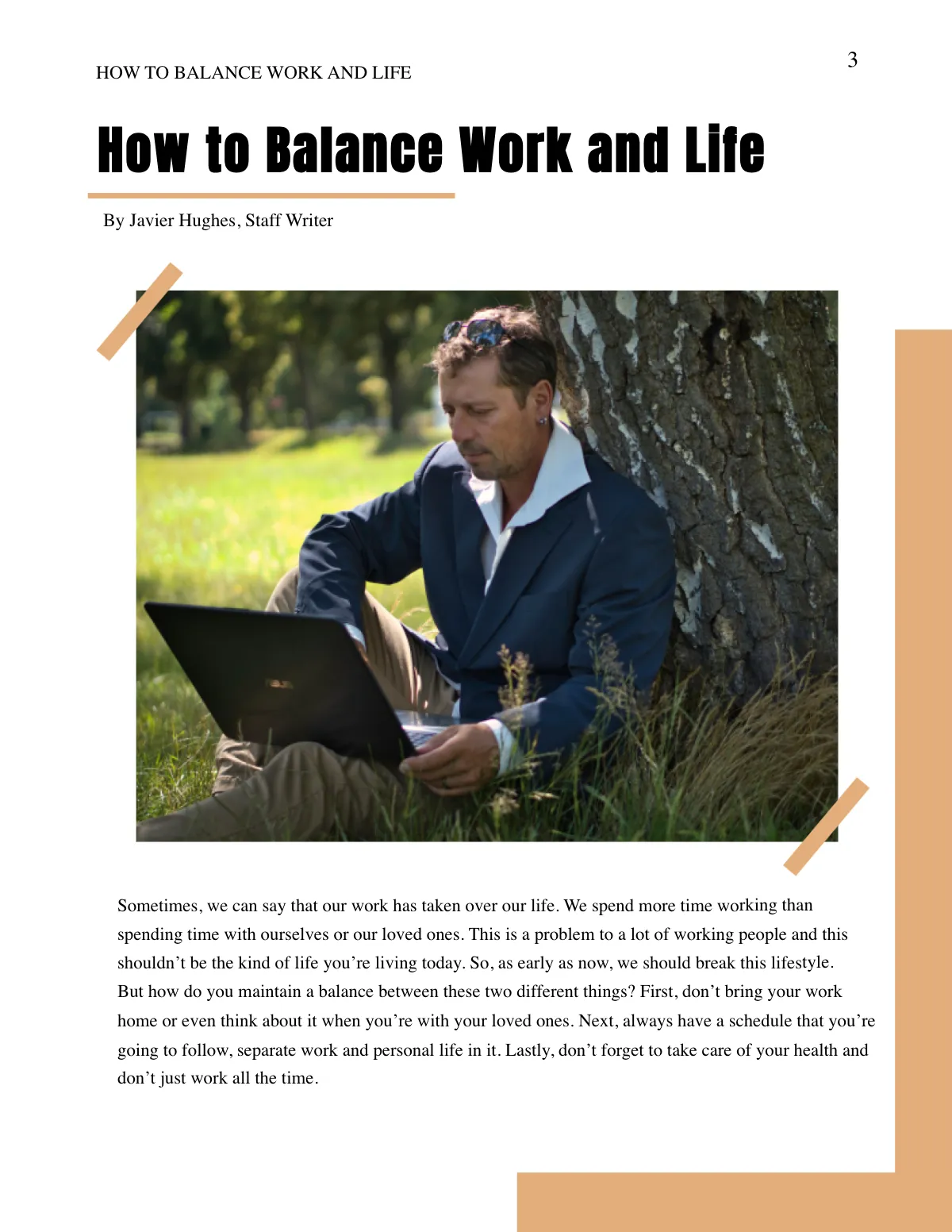 Free Minimal Lifestyle Magazine Template to Edit Online