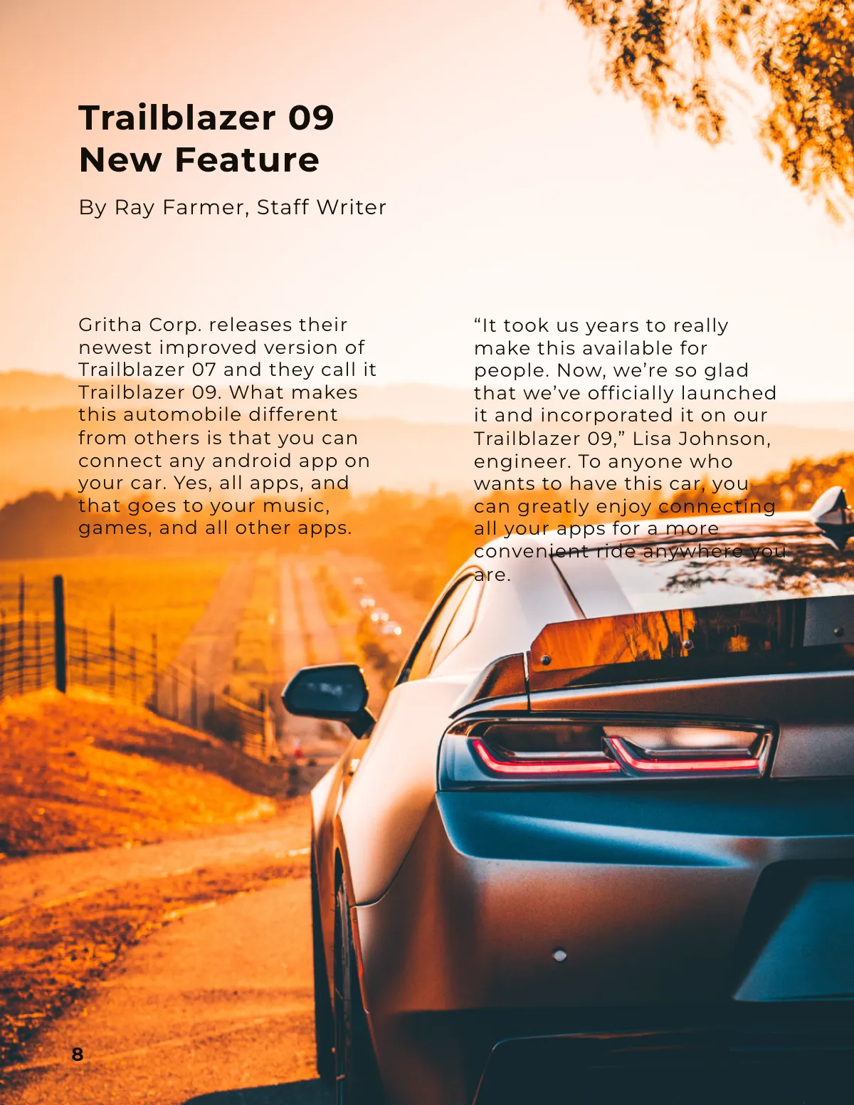 Free Automotive Engineering Magazine Template to Edit Online