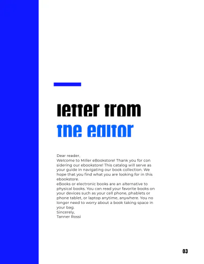 Free Modern E Book Catalog Template to Edit Online