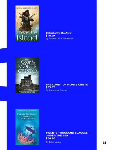 Free Modern E Book Catalog Template to Edit Online