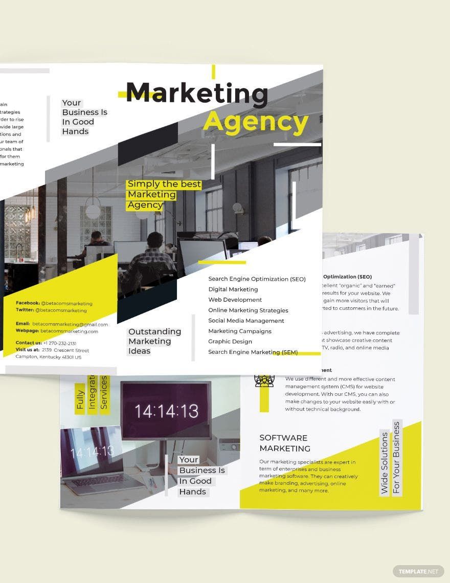 Marketing Bi-Fold Brochure Template