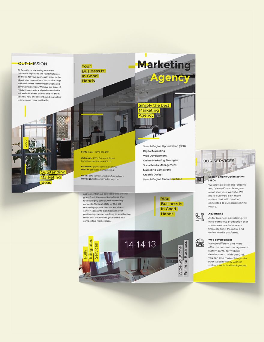 Marketing Tri-Fold Brochure Template