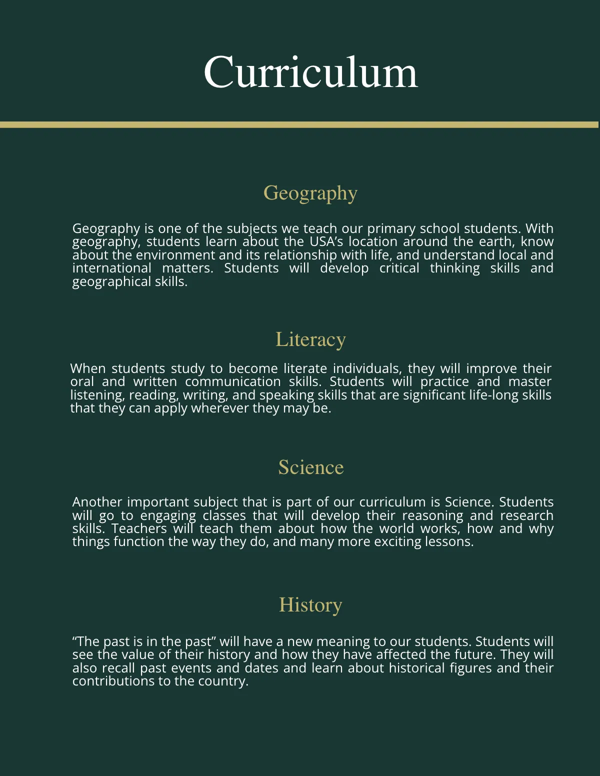 Free School Prospectus Template to Edit Online