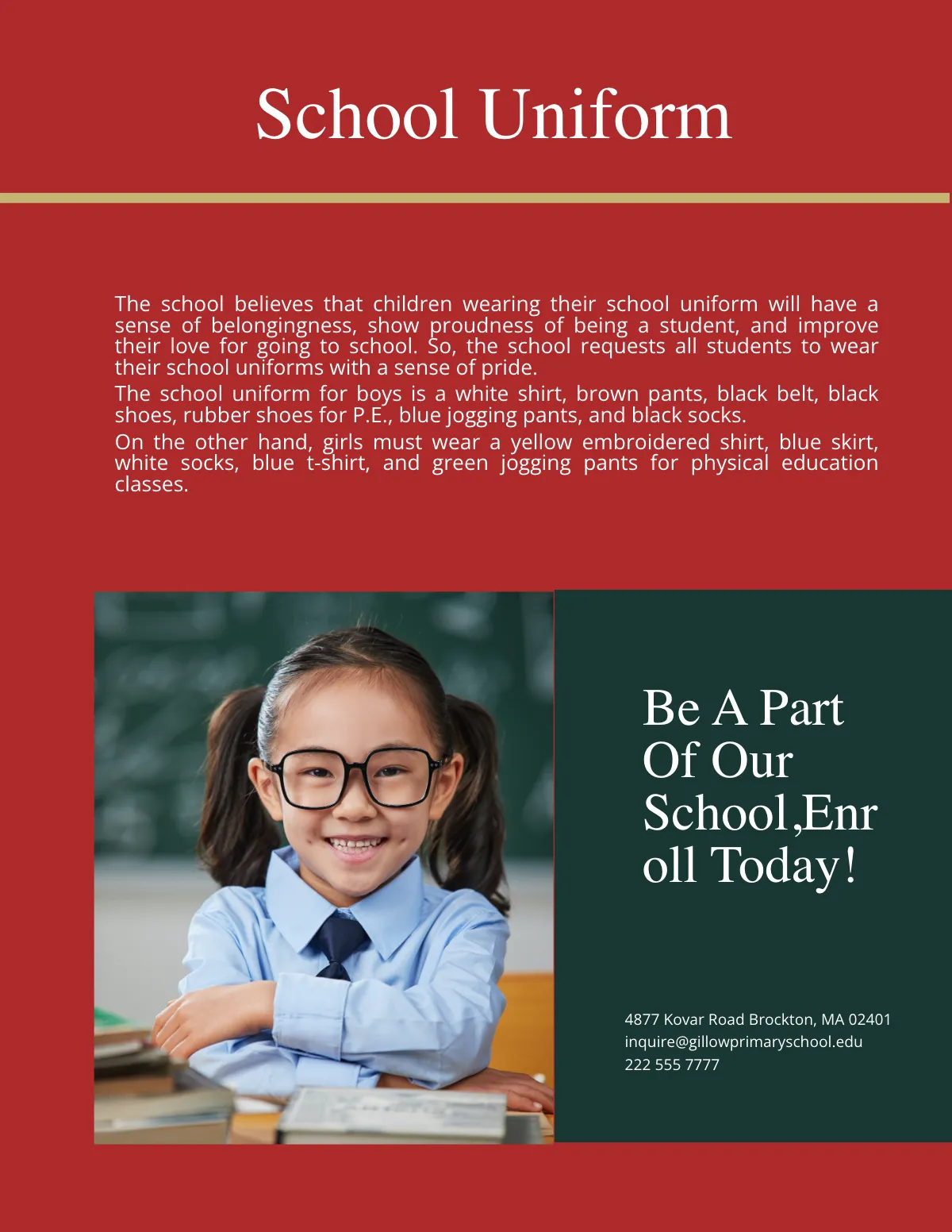 Free School Prospectus Template to Edit Online