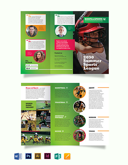 sports event tri fold brochure