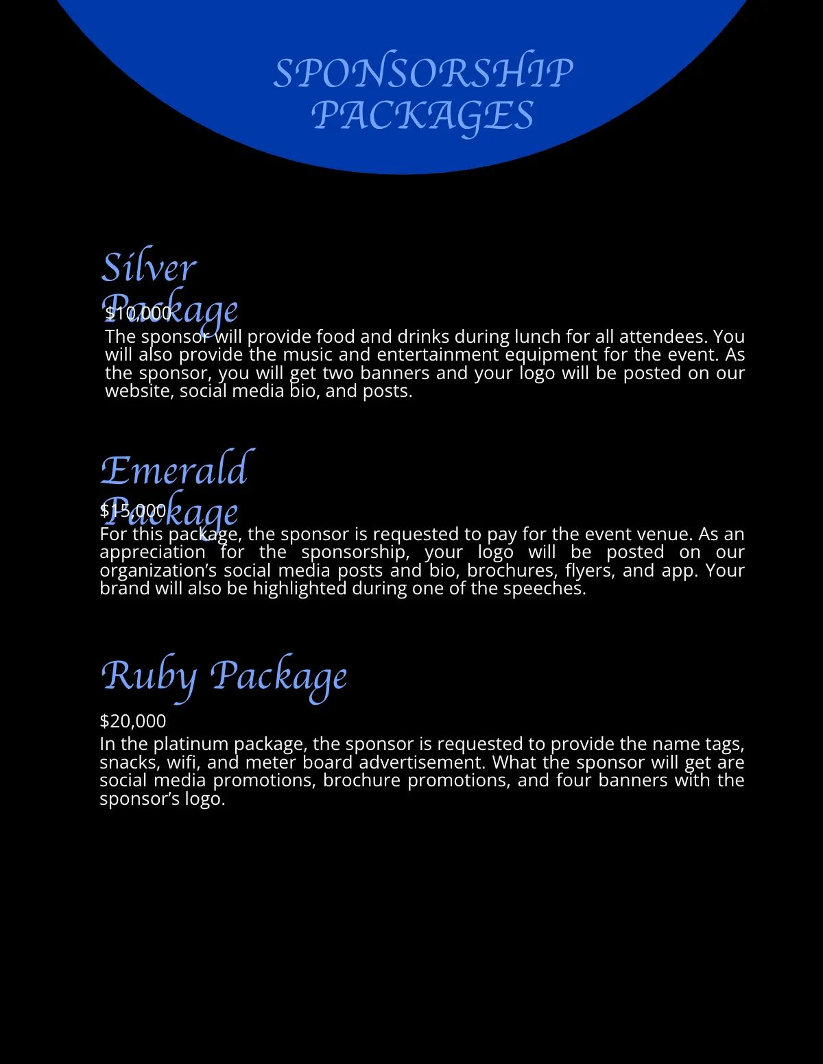 Free Sponsorship Prospectus Template to Edit Online