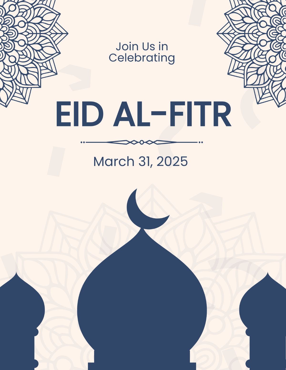 Eid Al Fitr Invitation Flyer Template