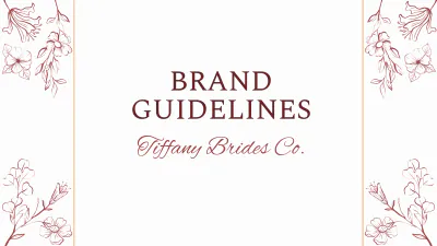 Free Elegant Brand Guidelines Template to Edit Online