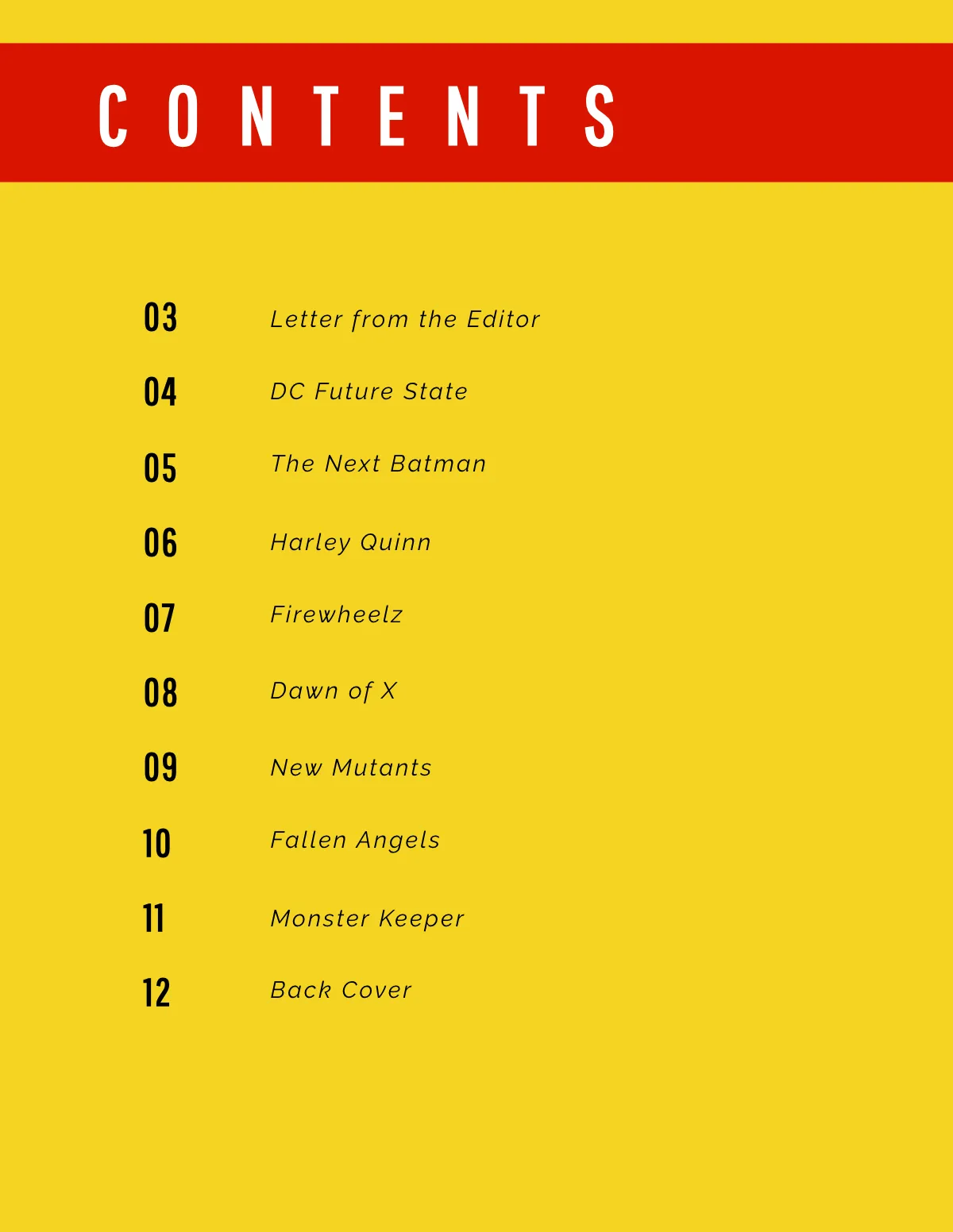 Free Comic Book Catalog Template to Edit Online