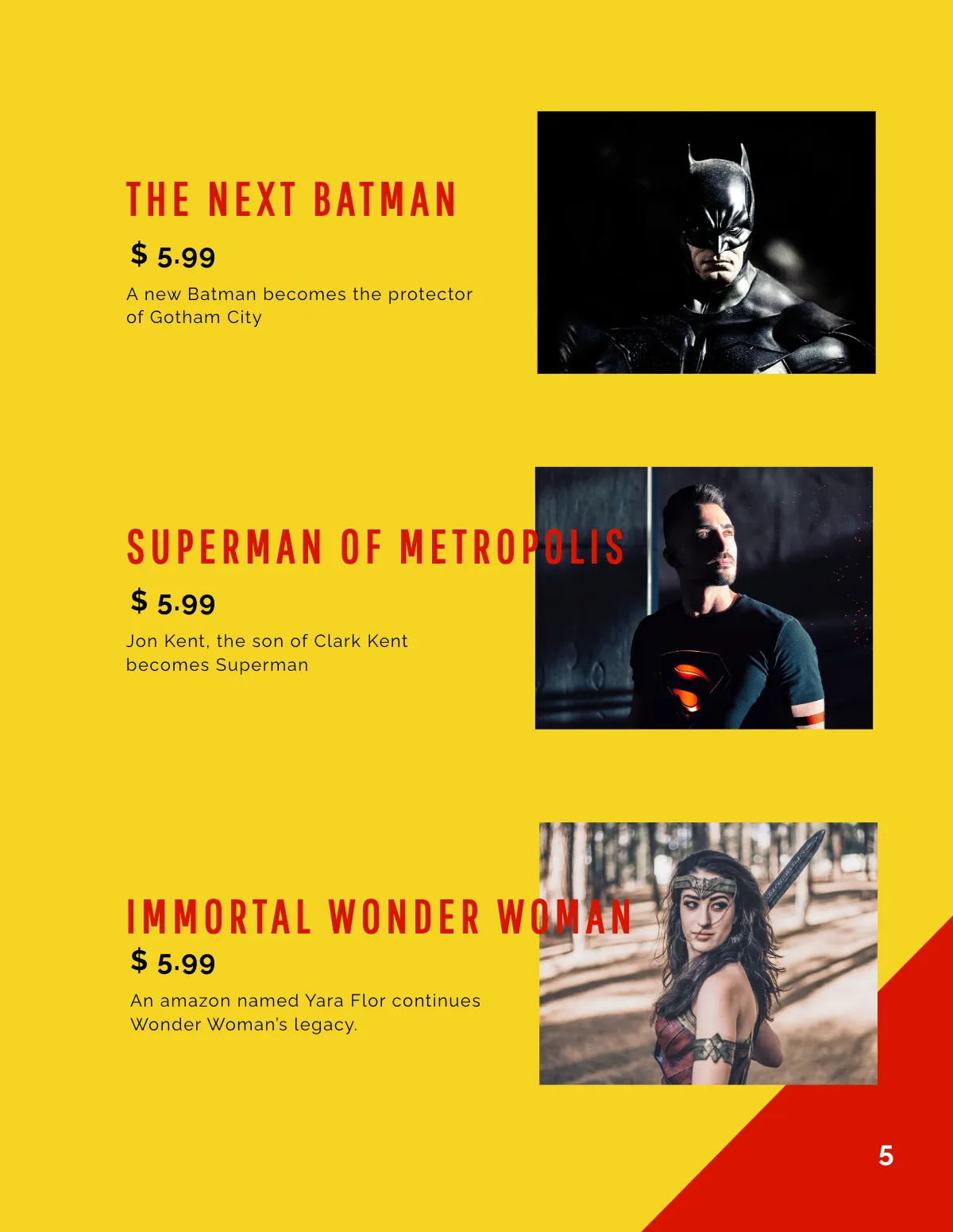 Free Comic Book Catalog Template to Edit Online