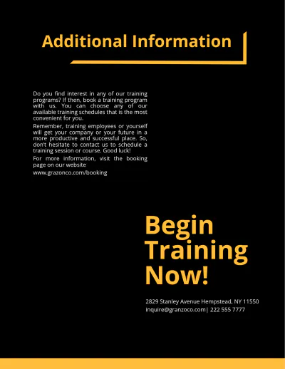 Free Training Prospectus Template to Edit Online