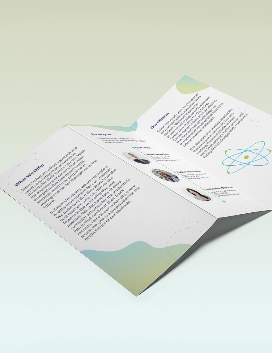 Sample University Tri-Fold Brochure Template