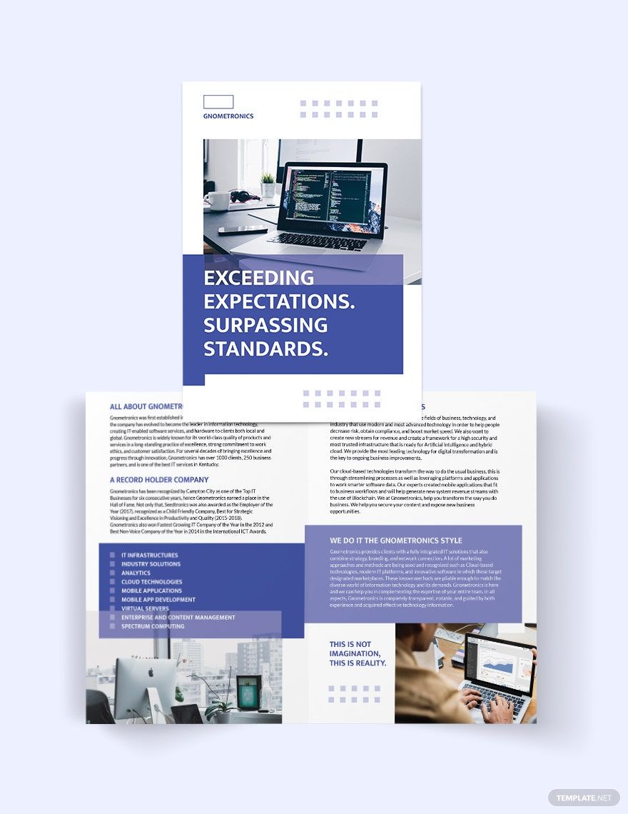 IT Bi-Fold Brochure Template