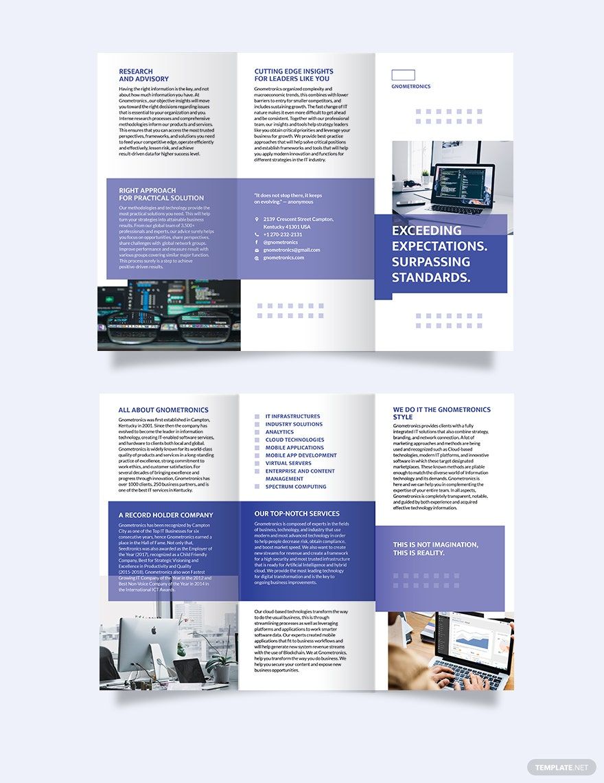 IT Tri-Fold Brochure Template