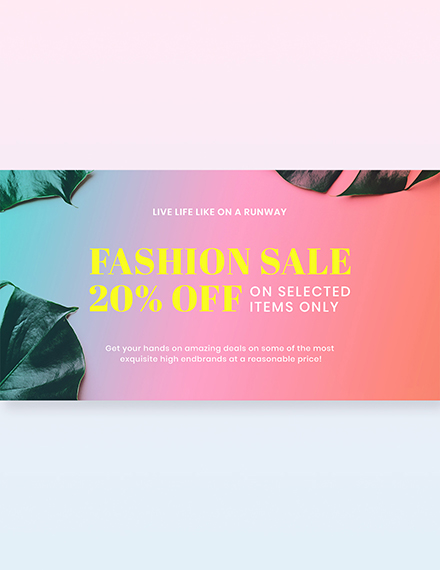 Free Basic Fashion Sale LinkedIn Blog Post Template to Edit Online