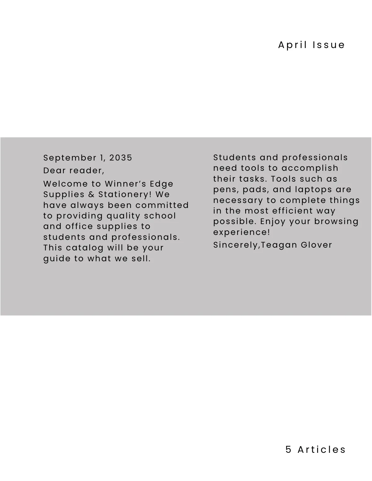 Free Business Catalog Template to Edit Online