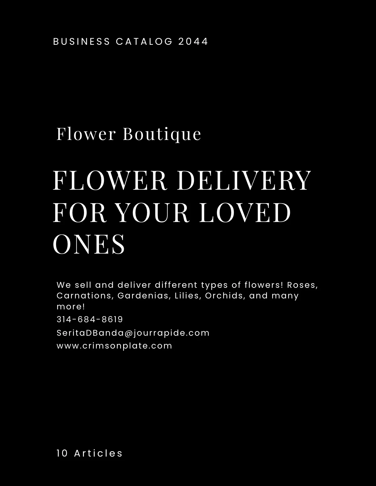 Free Business Catalog Template to Edit Online