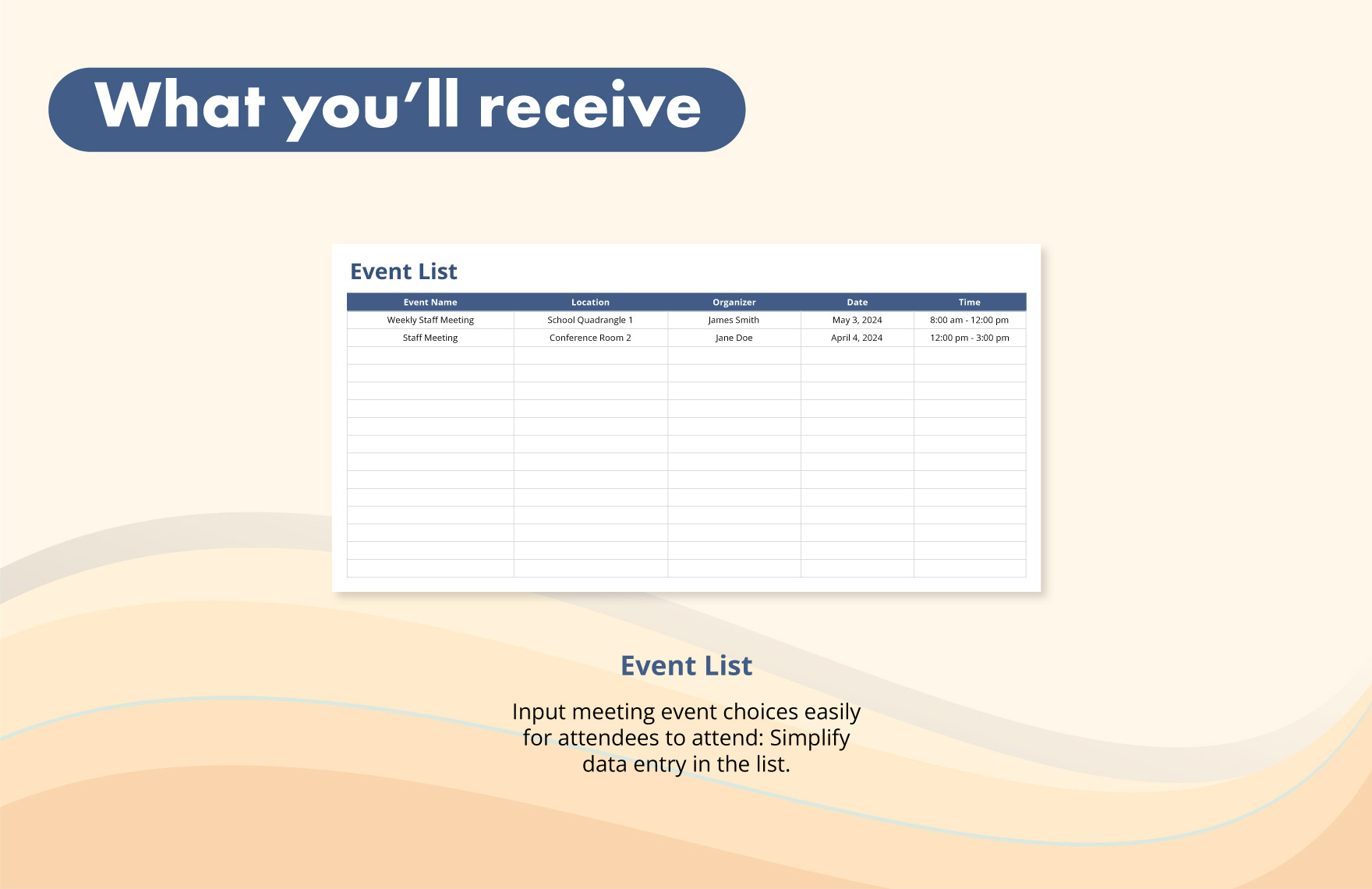 Meeting Sign In Sheet Template