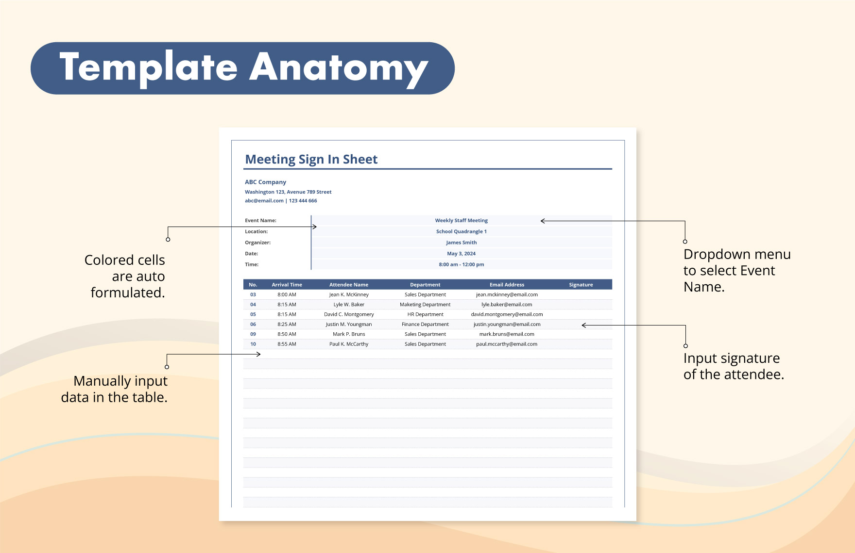 Meeting Sign In Sheet Template