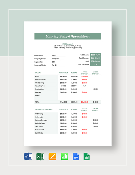 Editable Monthly Budget Template from images.template.net