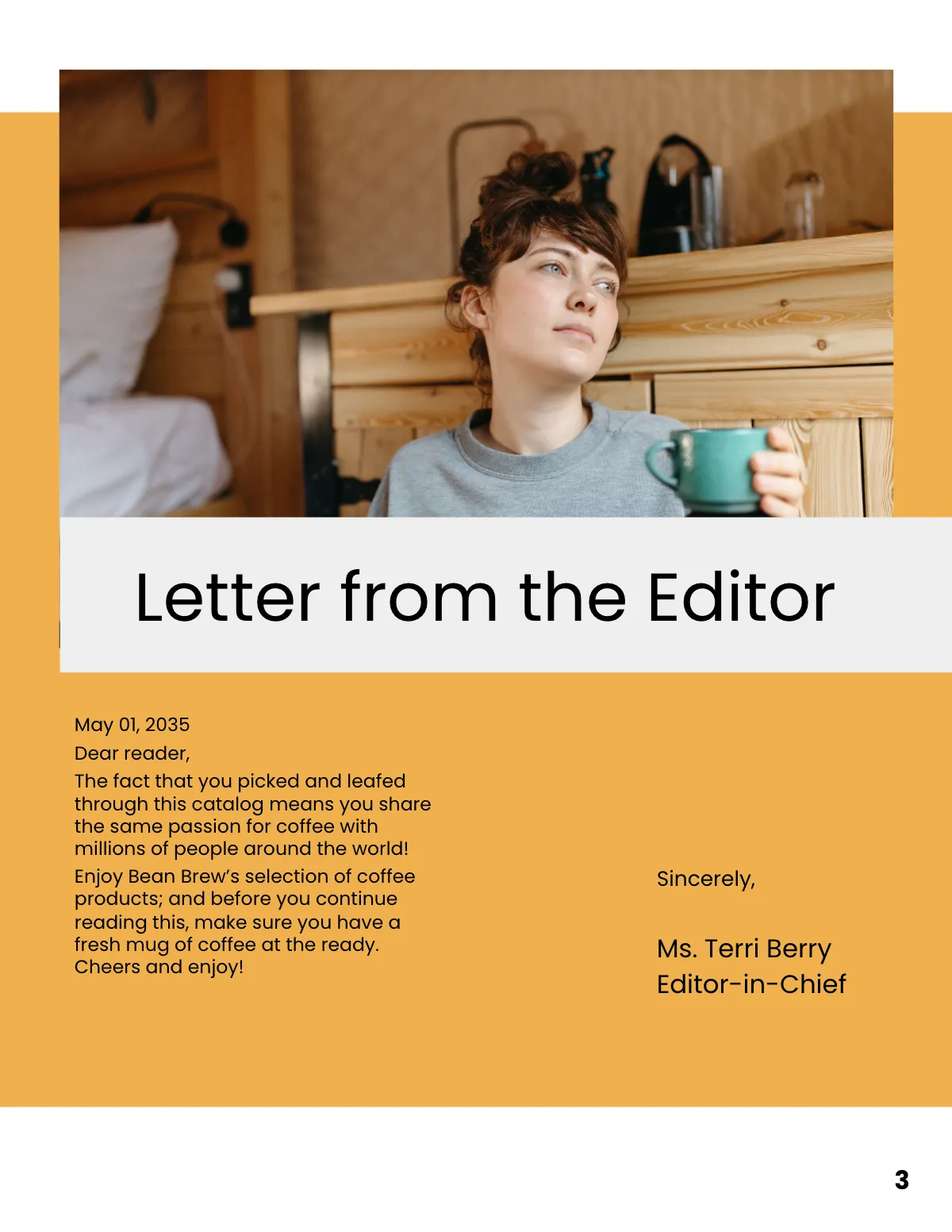 Free Coffee Company Catalog Template to Edit Online