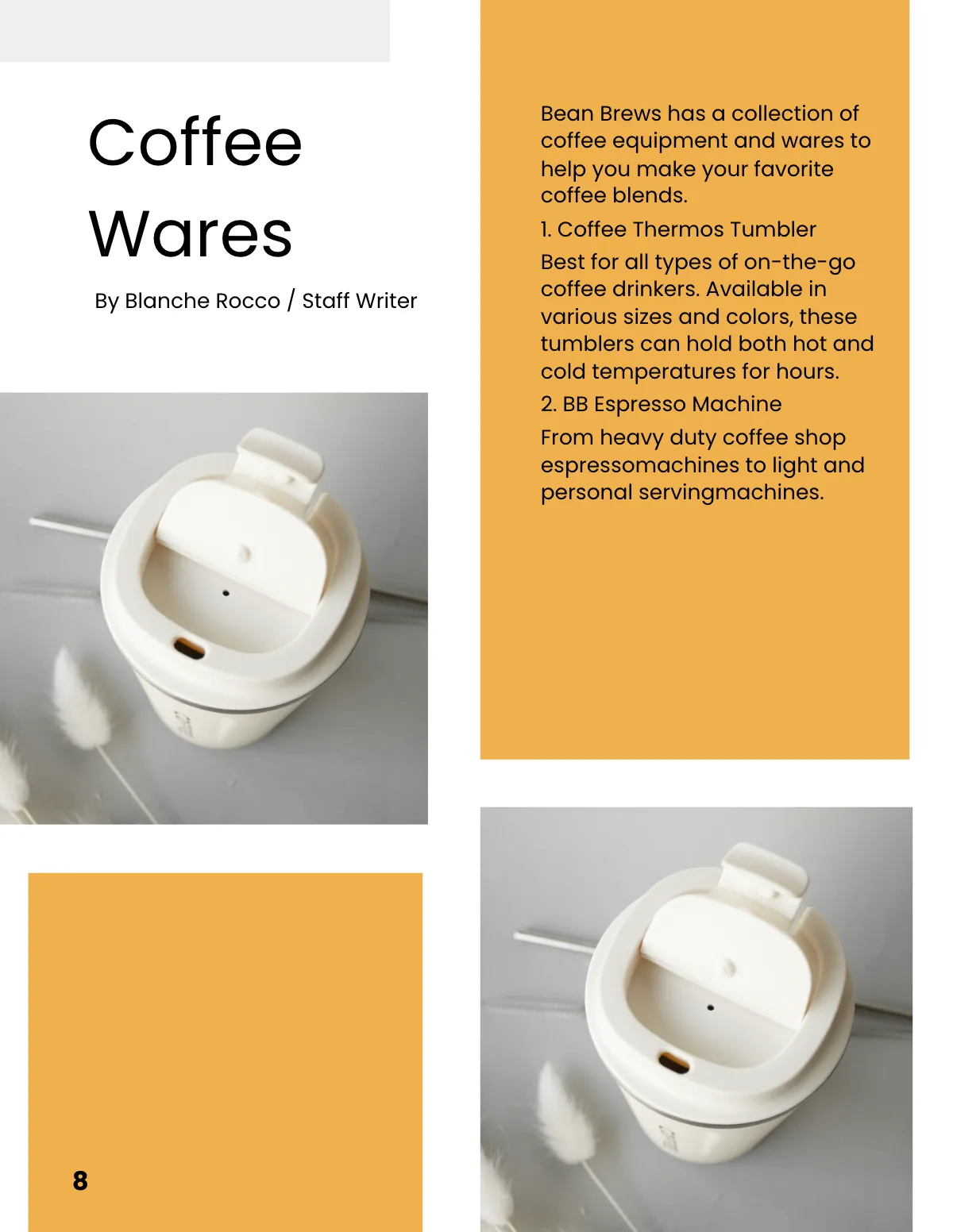 Free Coffee Company Catalog Template to Edit Online