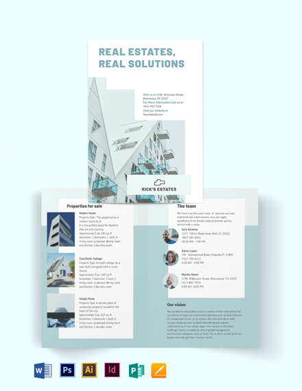 69+ FREE Real Estate Brochure Templates [Customize & Download ...