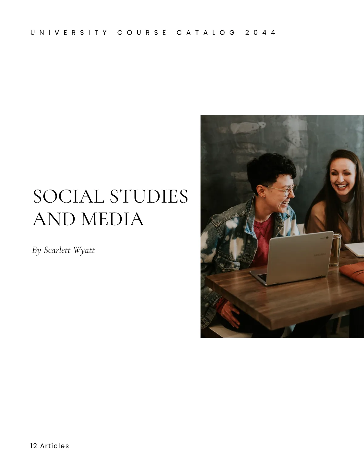 Free University Course Catalog Template to Edit Online