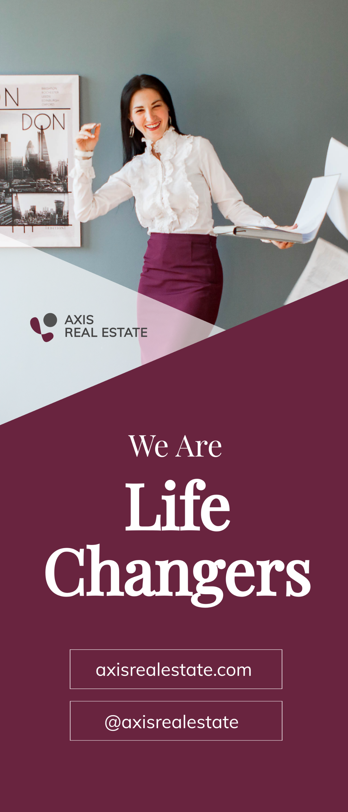 Real Estate Agents Roll Up Banner