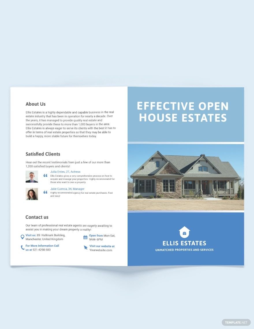 Real Estate Community Bi-Fold Brochure Template