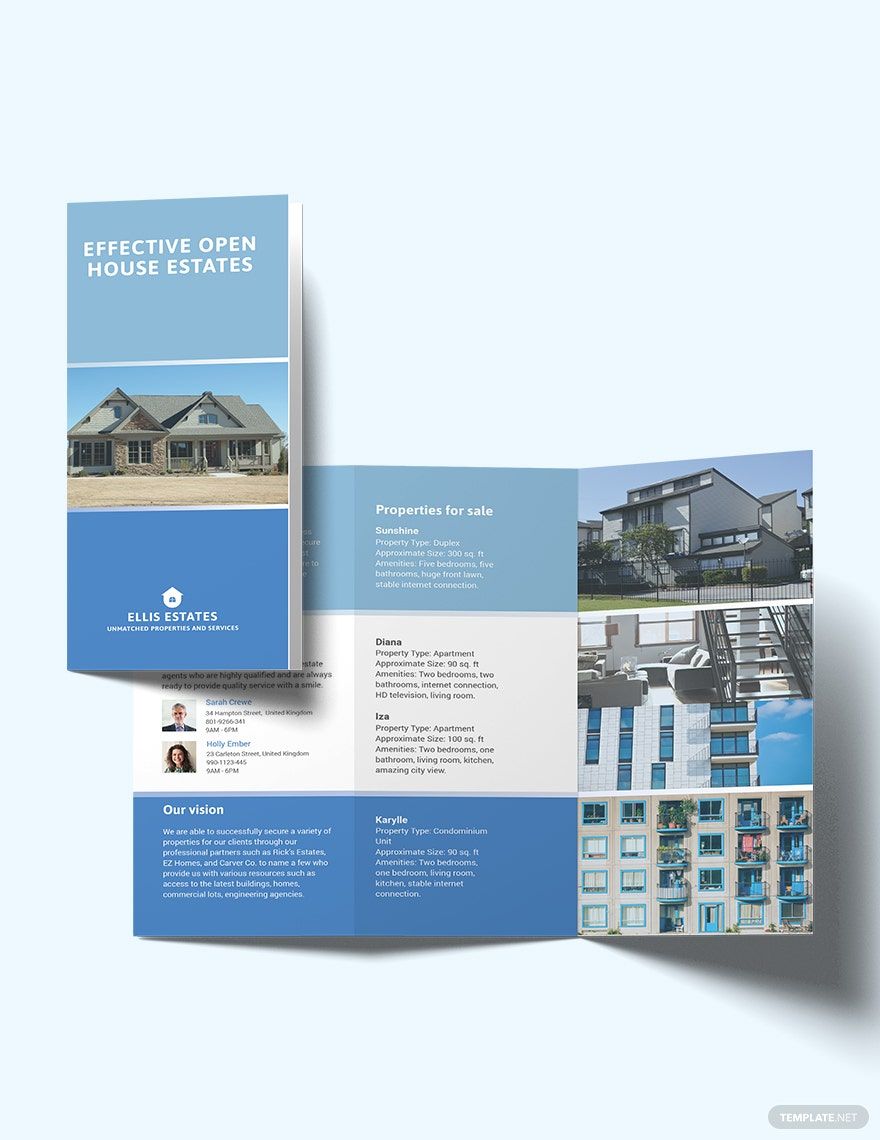 Free Real Estate Community Tri-Fold Brochure Template