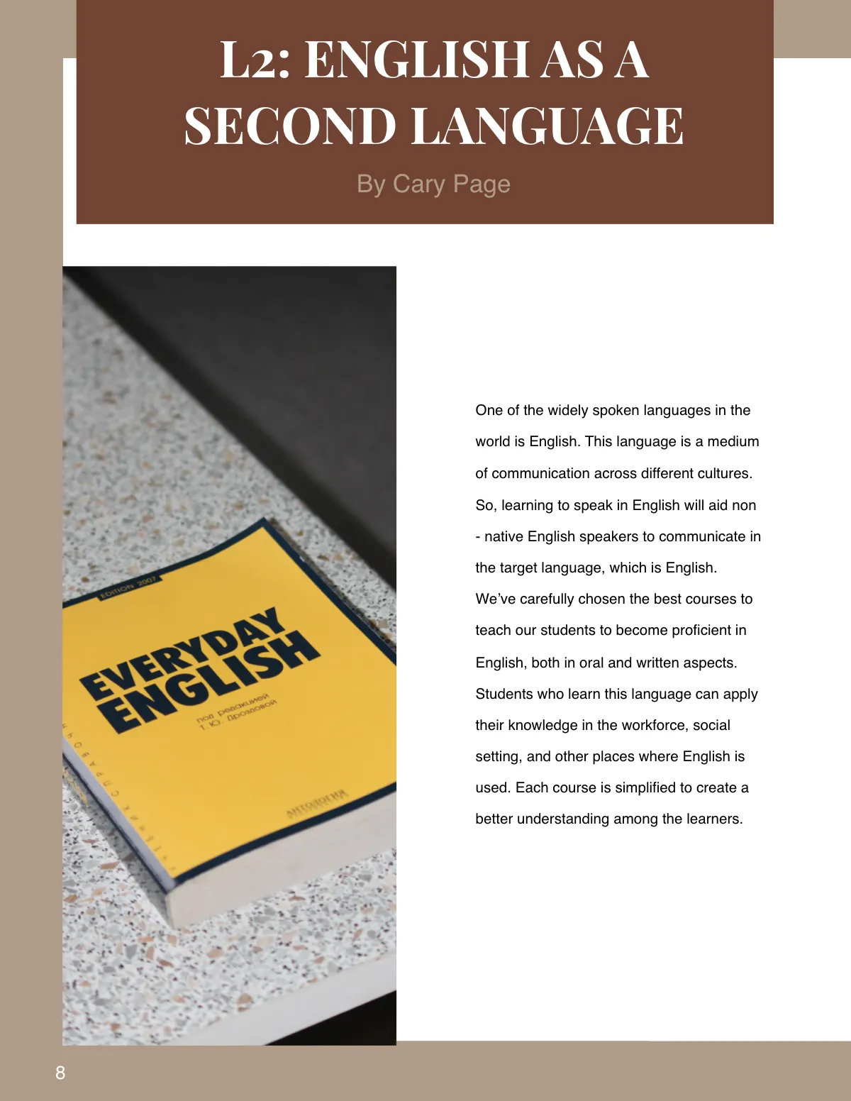 Free Course Catalog Template to Edit Online