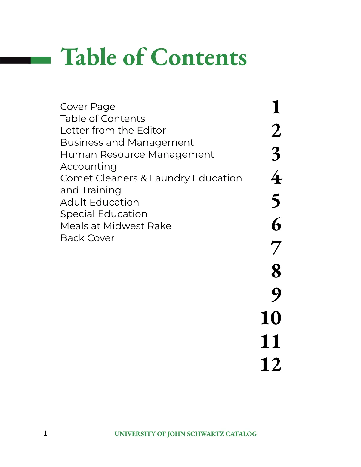 Free Modern Course Catalog Template to Edit Online
