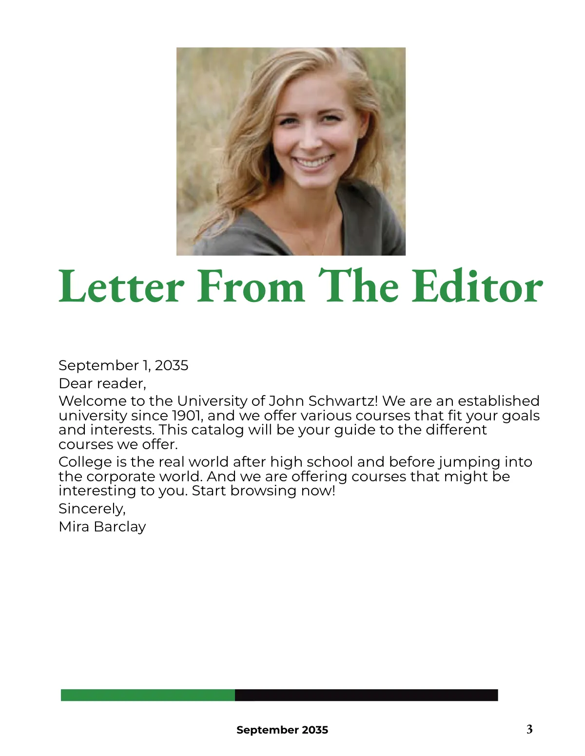 Free Modern Course Catalog Template to Edit Online