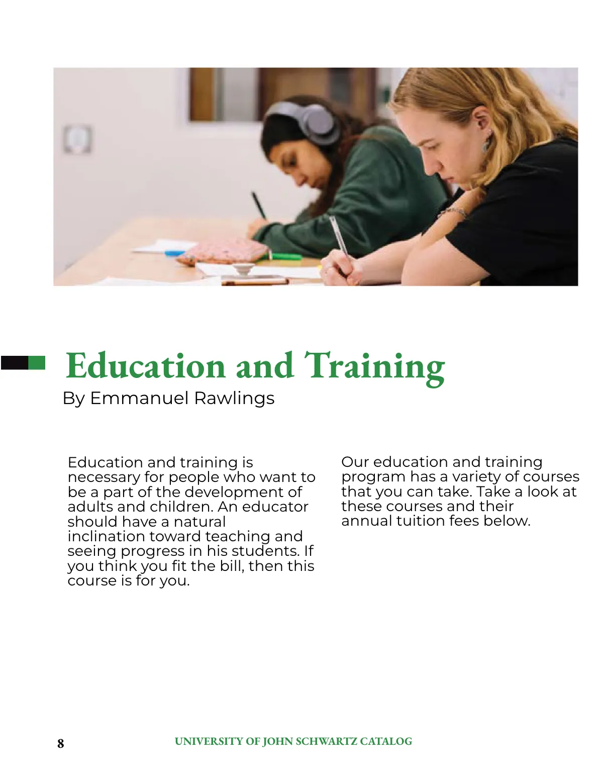 Free Modern Course Catalog Template to Edit Online