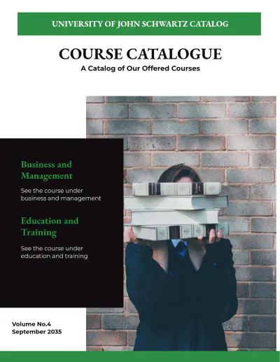 Free Modern Course Catalog Template to Edit Online