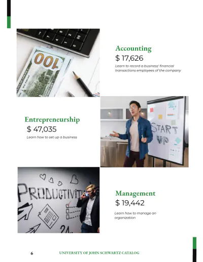 Free Modern Course Catalog Template to Edit Online