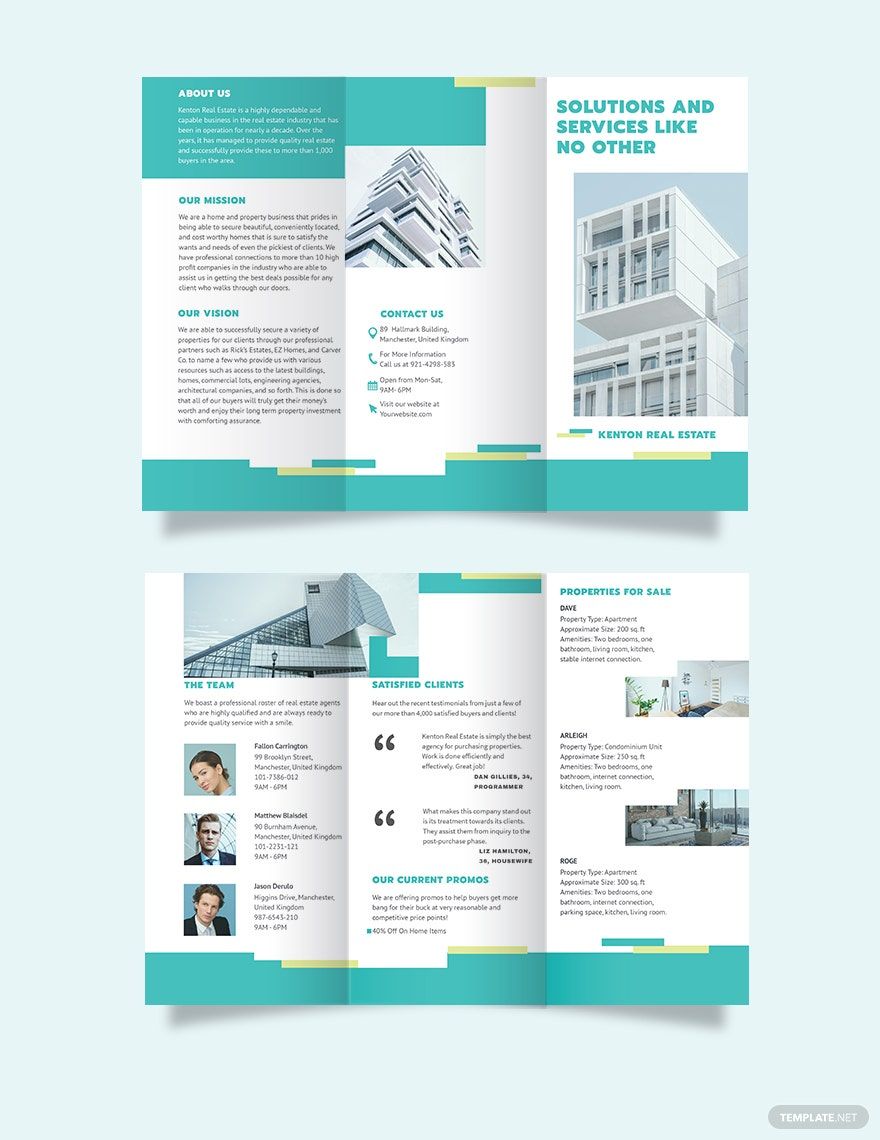 Subdivision Tri-Fold Brochure Template in Word, Google Docs, Illustrator, PSD, Apple Pages, Publisher, InDesign