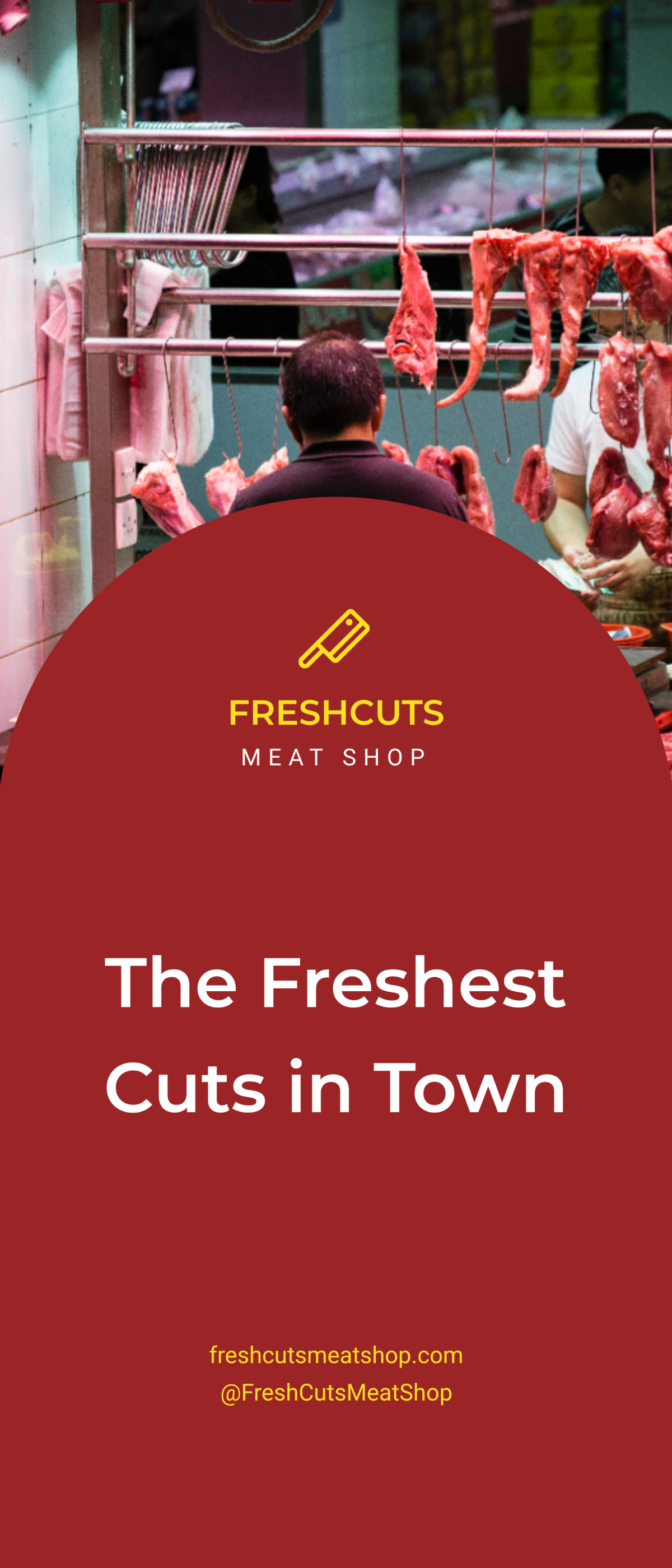 Free Meat Shop Roll Up Banner Template