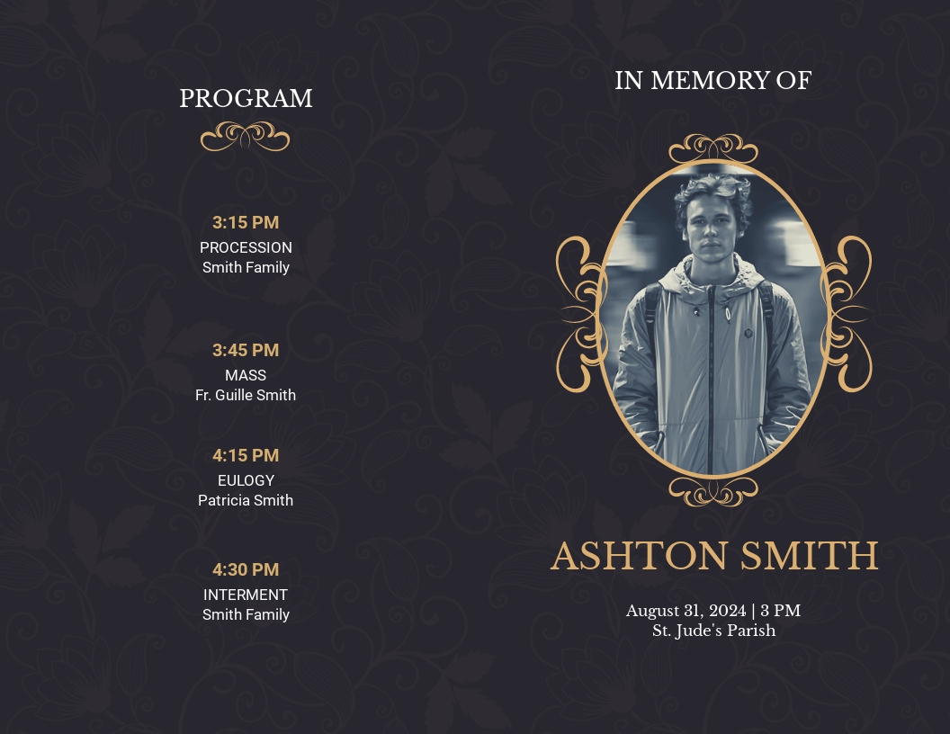 164+ FREE Funeral Bi-Fold Brochure Templates [Customize & Download ...