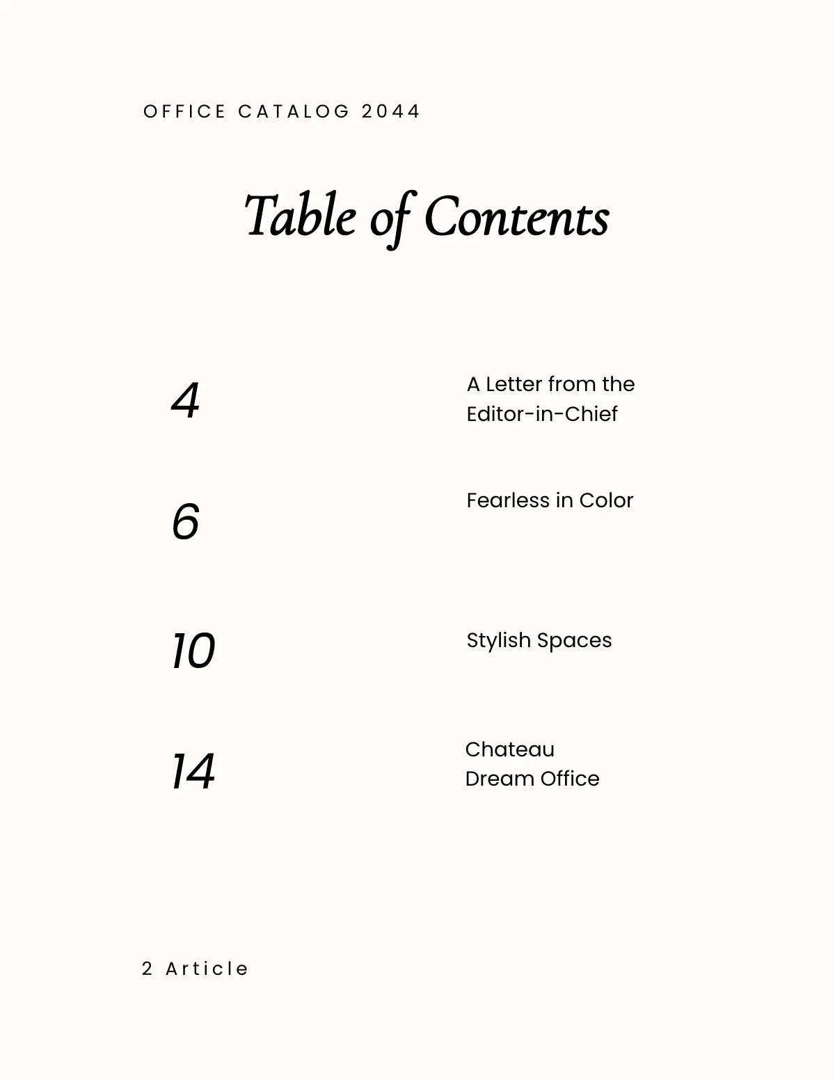 Free Simple Office Catalog Template to Edit Online