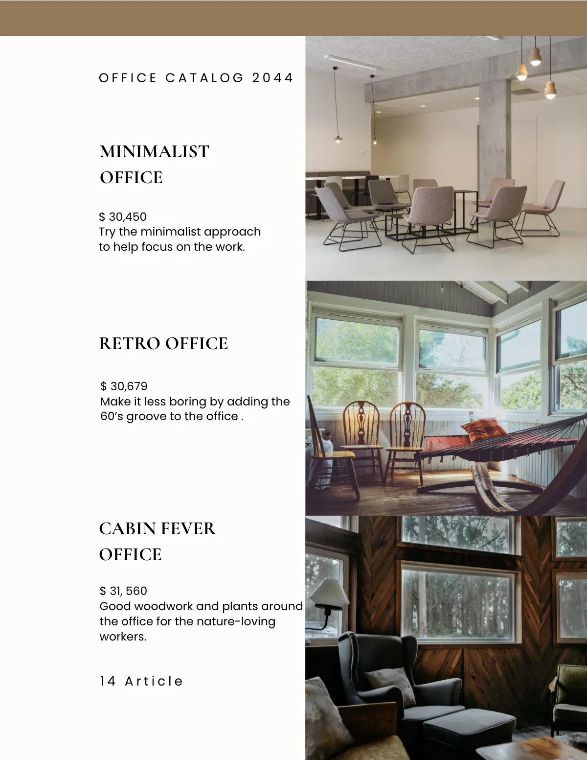 Free Simple Office Catalog Template to Edit Online