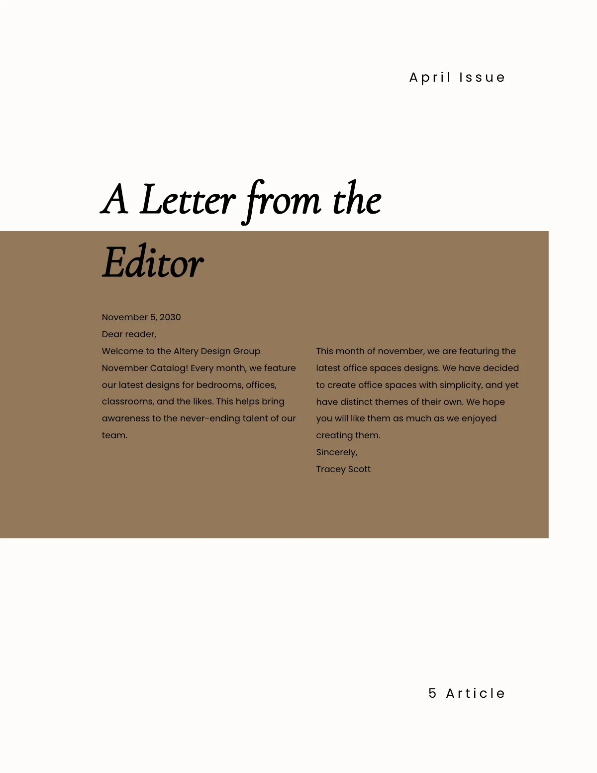 Free Simple Office Catalog Template to Edit Online