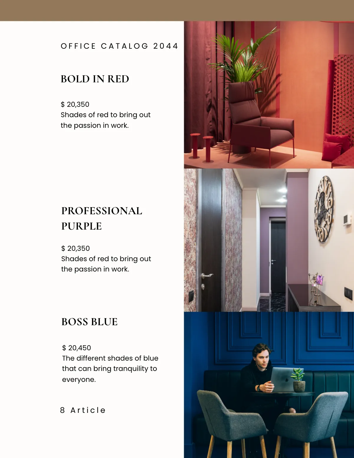 Free Simple Office Catalog Template to Edit Online